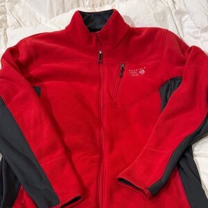 Mountain Hardwear Red and Black Fleece Jacket